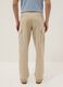 Beige linen-blend regular-fit cargo trousers_2