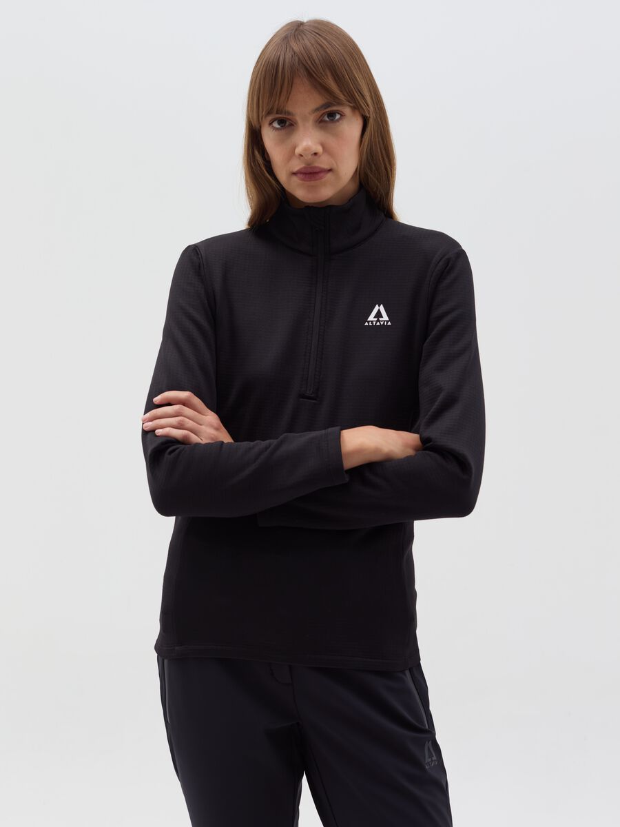 Altavia by Deborah Compagnoni half-zip waffle-weave fleece_0