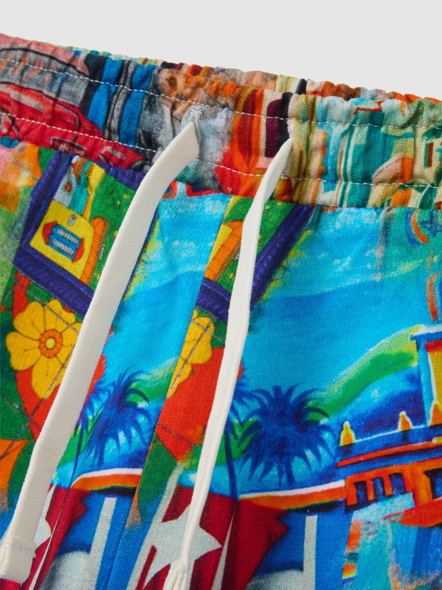 Children's multicoloured shorts with vibrant prints in cotton_2