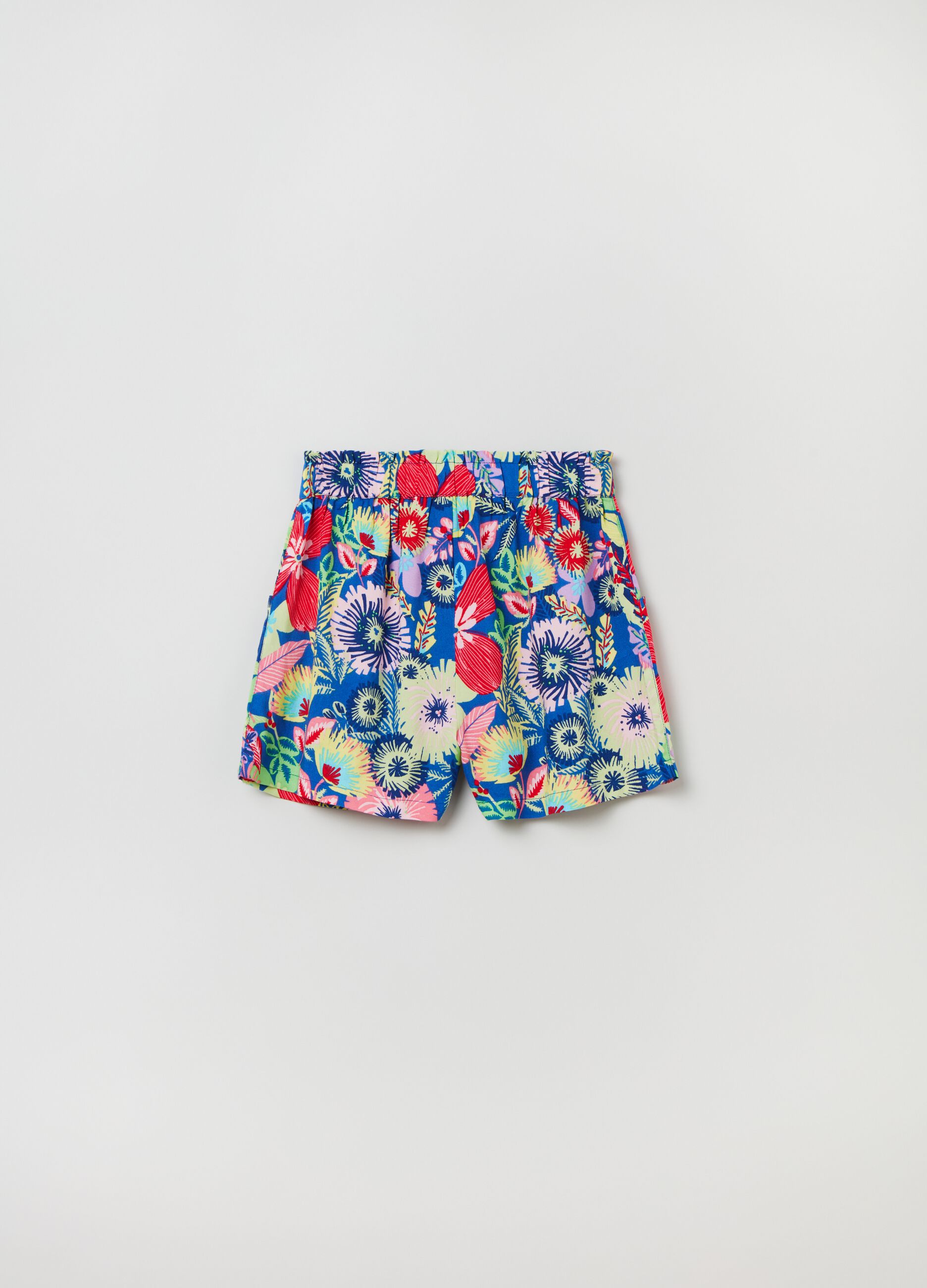 Viscose shorts with floral print
