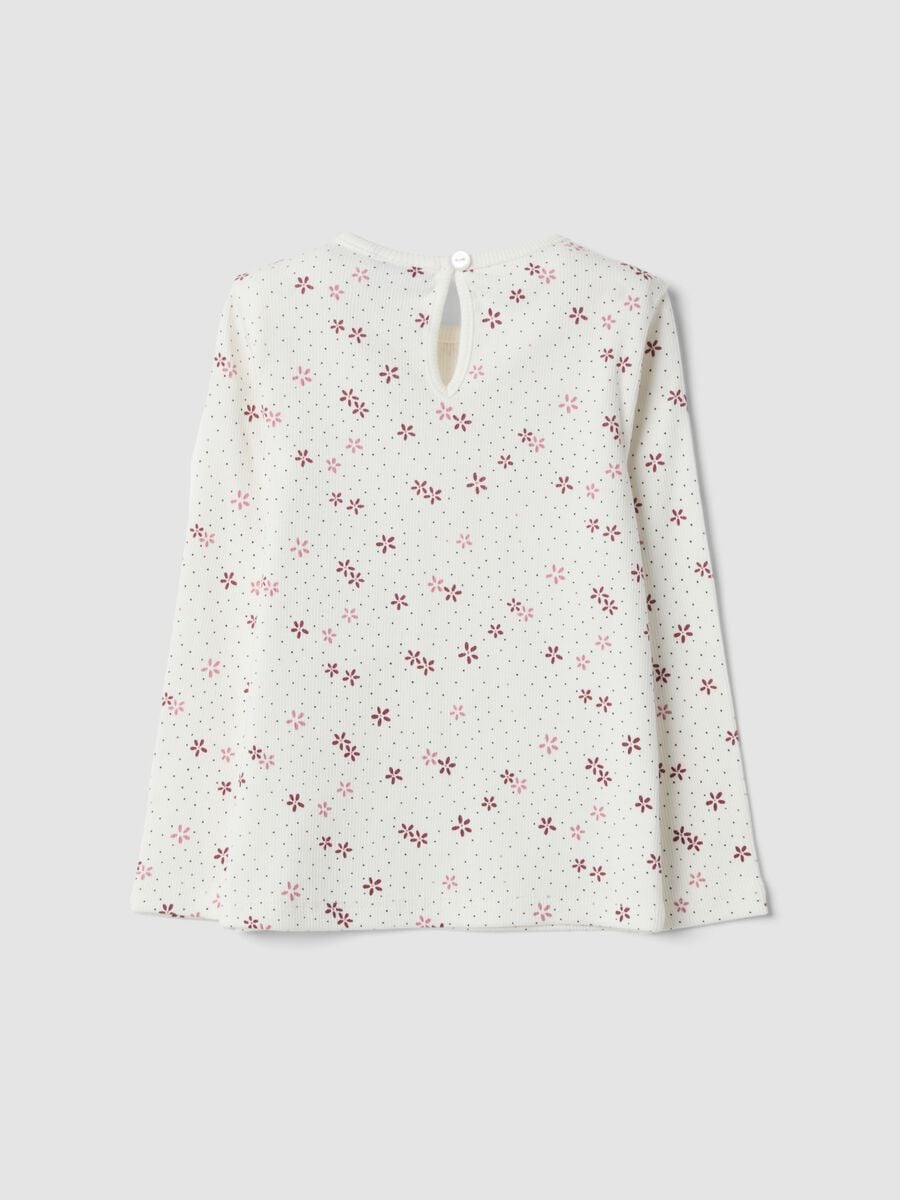 White organic stretch cotton crew-neck T-shirt_1