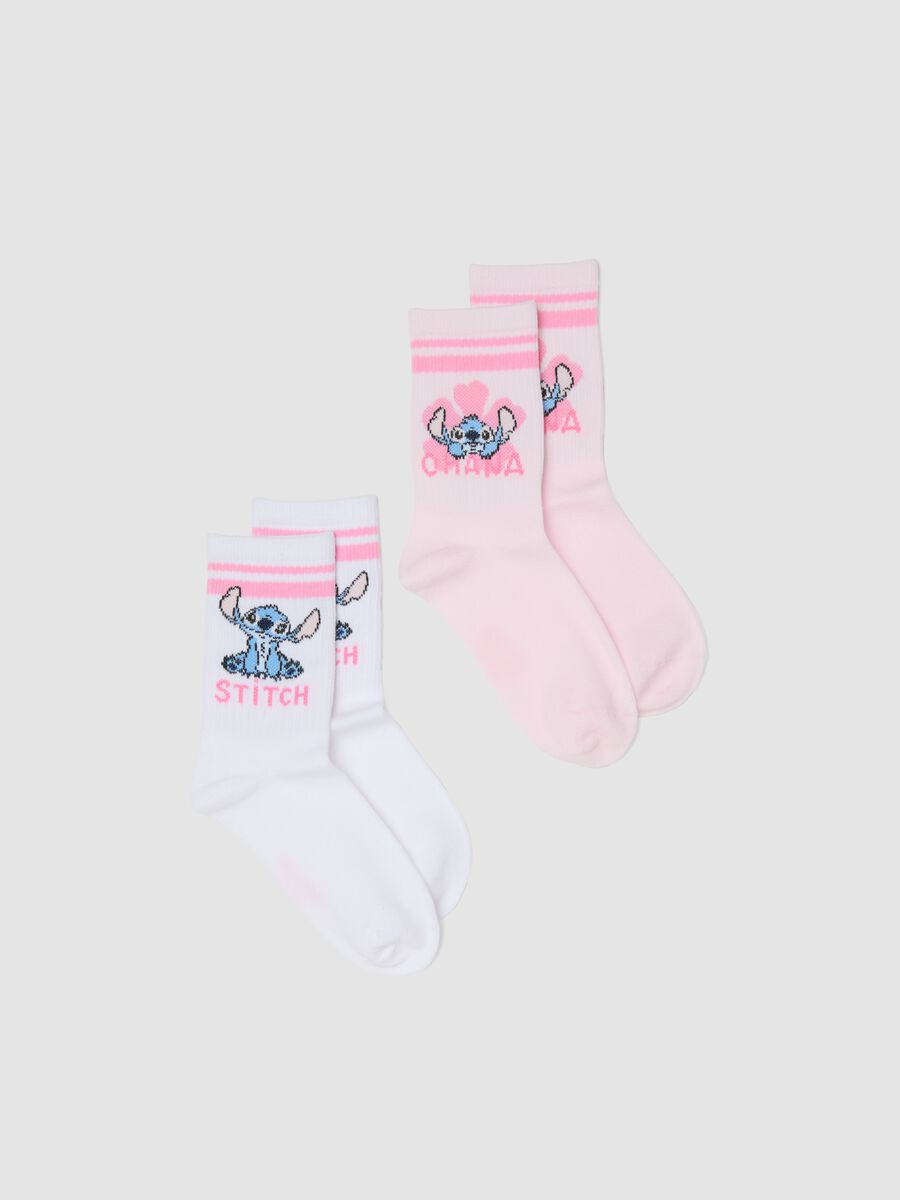 2-pack of pink organic cotton socks with character_0