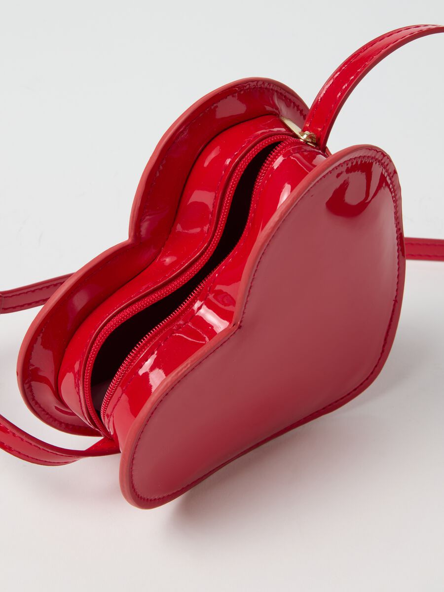 Borsa da bambina rossa a forma di cuore_2