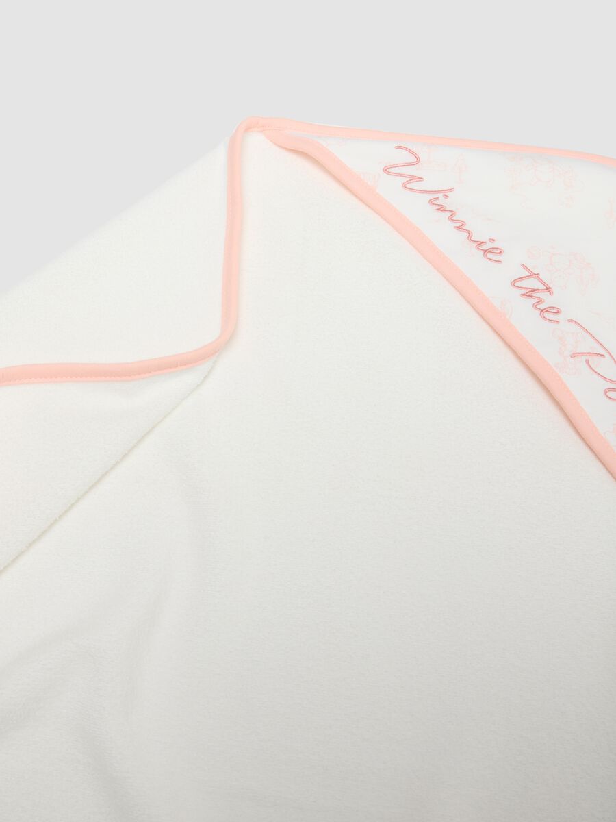 White organic cotton-blend baby girls&rsquo; bathrobe with Winnie-the-Pooh_2