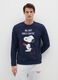 Pigiama blu e grigio con stampa Snoopy_1