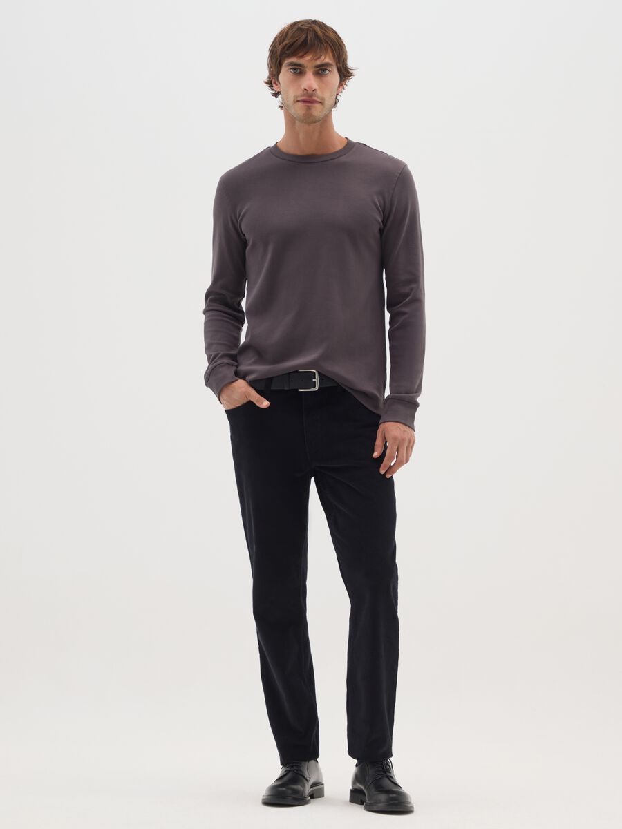 Regular fit brown pure cotton t-shirt_1