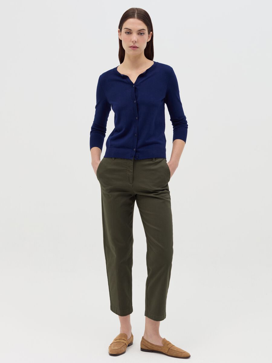 Cardigan with round neckline_1