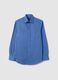 Men's Blue Cotton Blend Easy Iron Shirt_4