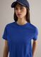 Regular fit blue crew neck cotton T-shirt_0