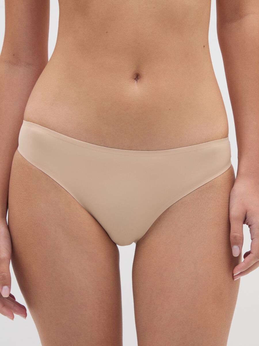 Slip in tessuto elasticizzato beige regular fit_1
