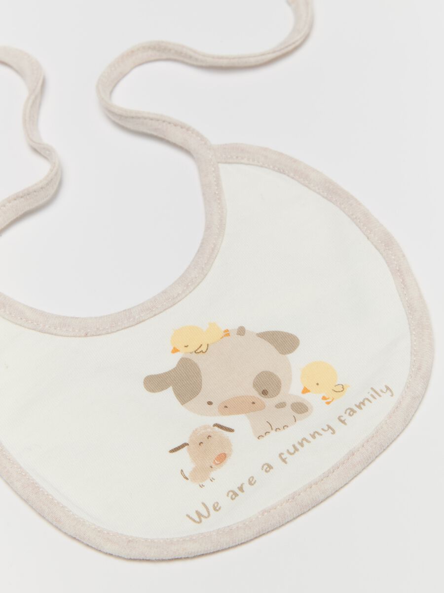 Two-pack bibs in organic cotton with print_2