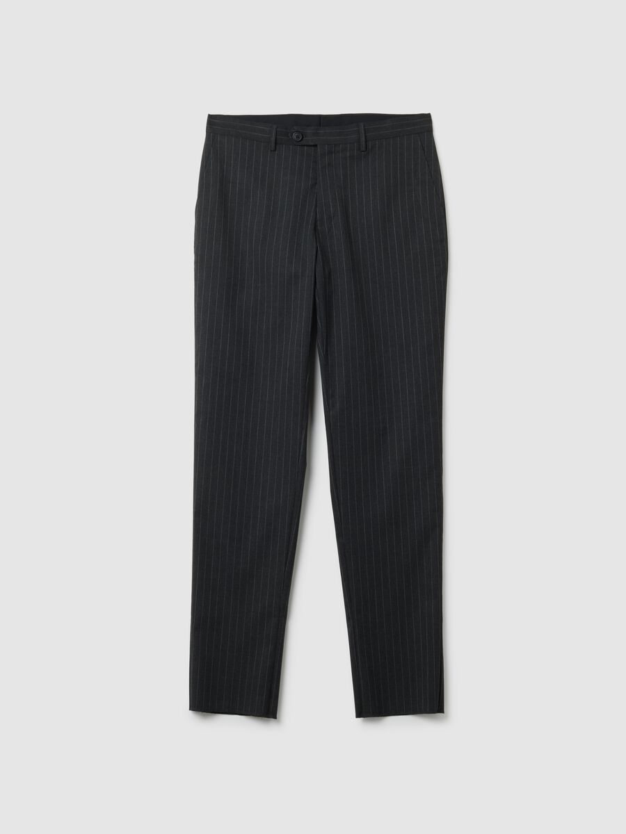 Abito in tessuto elasticizzato nero_5