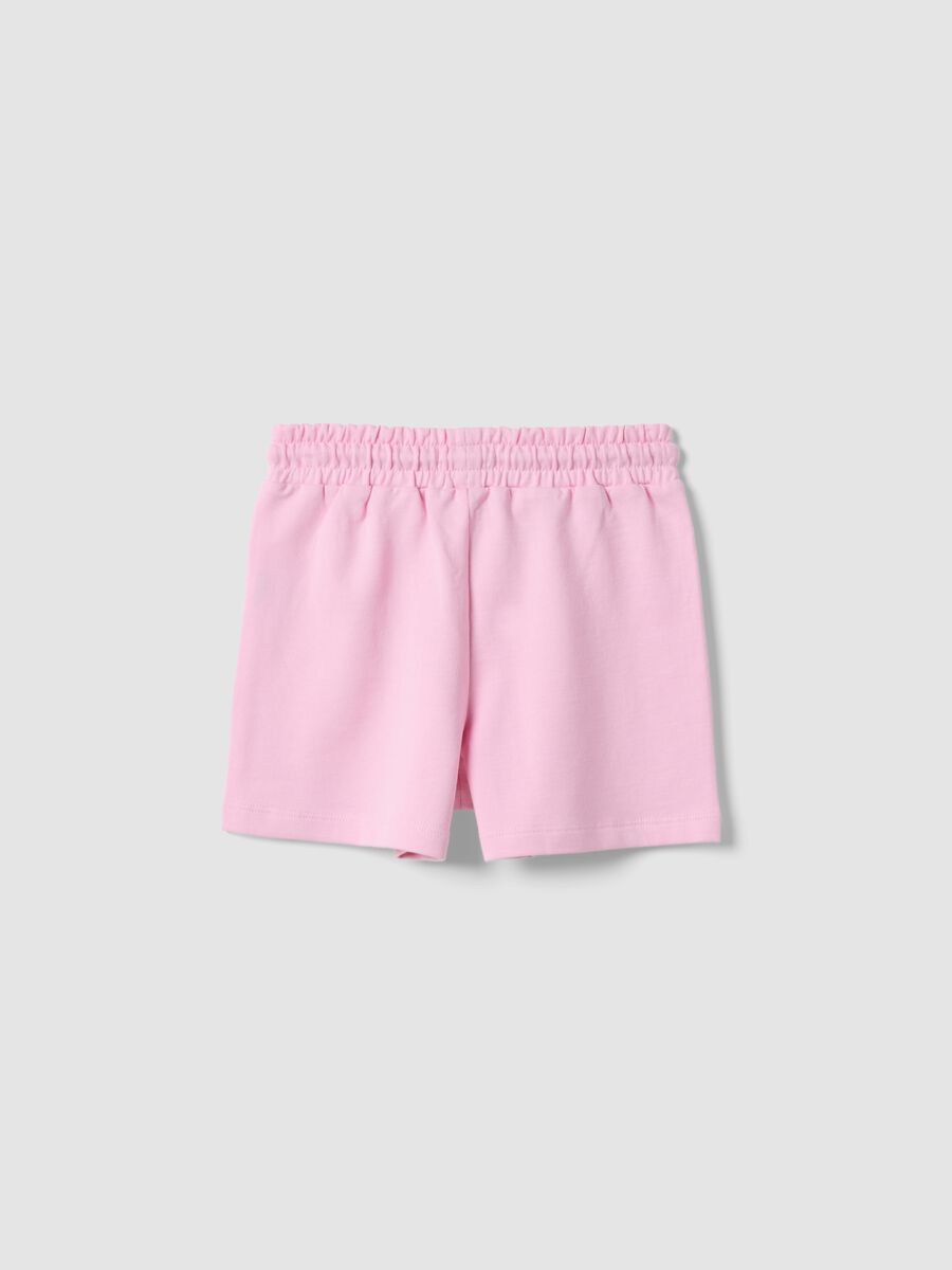 Girls&rsquo; pink pure cotton regular-fit shorts_1