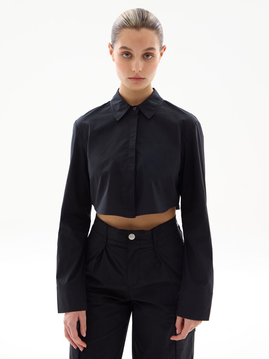 Crop Shirt Black_2