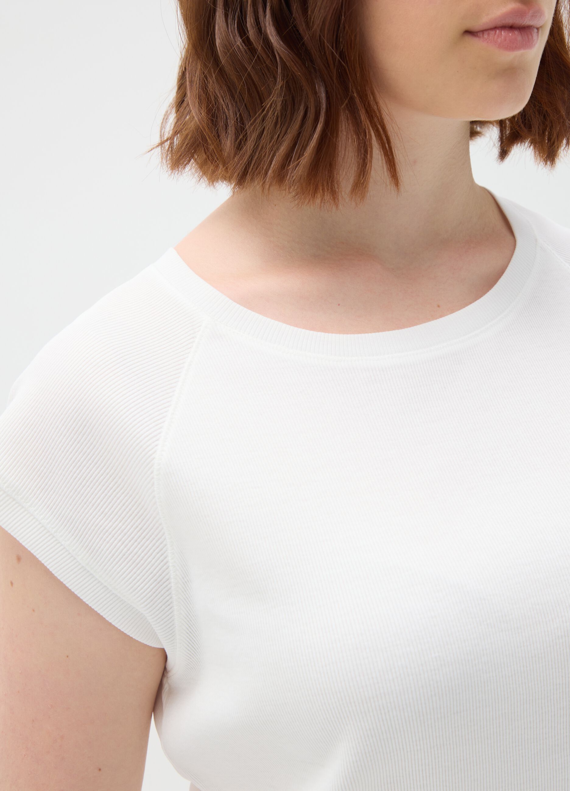 Women's white pure cotton top