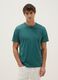 Regular fit green pure cotton T-shirt_0