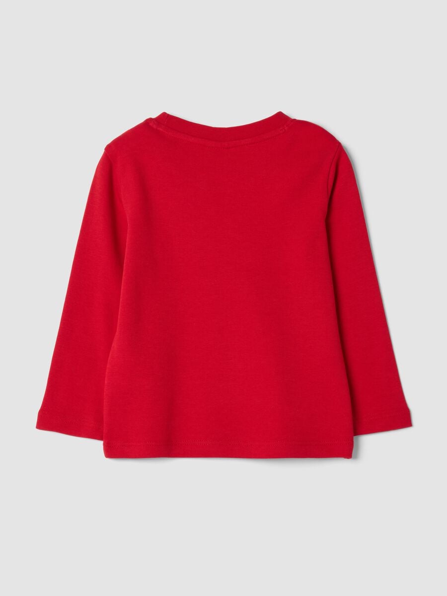 Red pure organic cotton crew-neck T-shirt_1