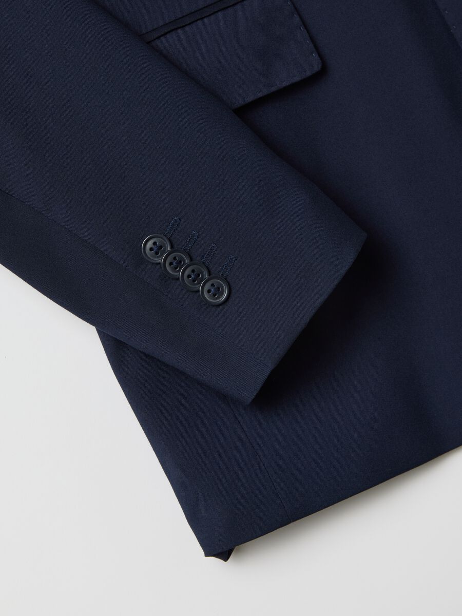 Single-breasted blazer in stretch viscose_5