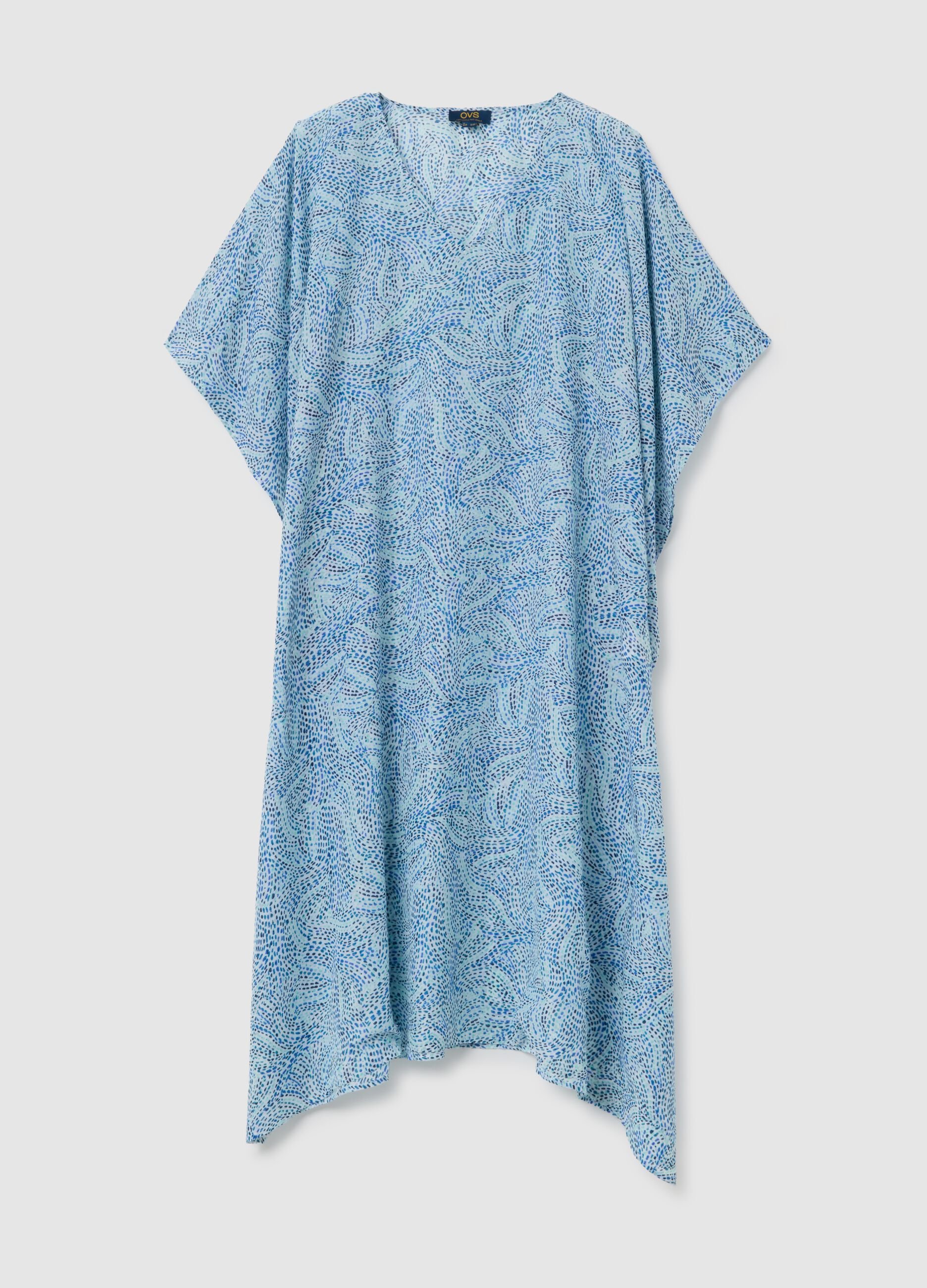 Caftano da donna in misto multicolor lungo