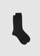 Long black stretch viscose socks_0
