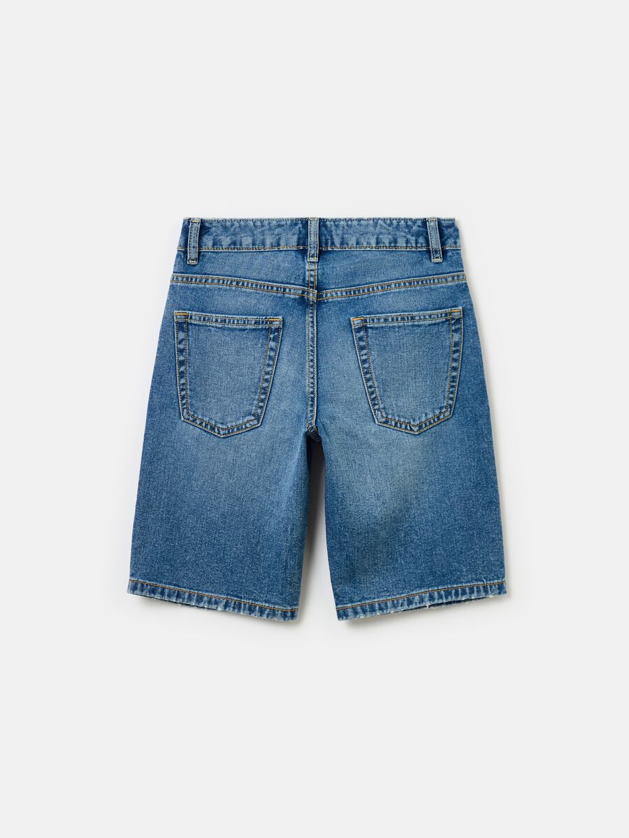 Bermuda regular fit in denim cinque tasche_1