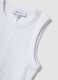 White cropped stretch-cotton tank top_5
