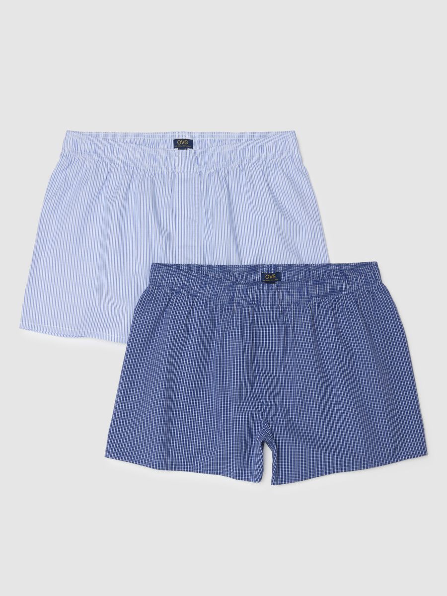 Set of bi-pack multicolour cotton boxer shorts with regular fit_0