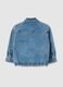 Children's blue denim jacket with cargo pockets_1