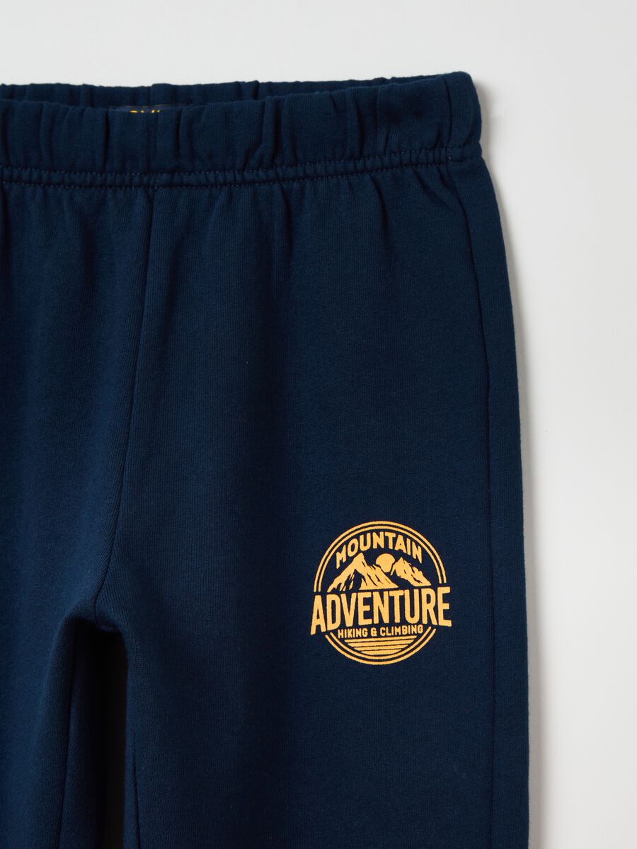 Joggers in felpa con profili elasticati_2