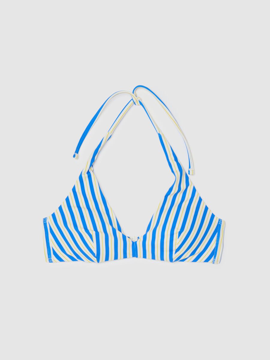 Women's top bikini in multicolour stretch fabric_0