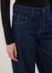 Blue pure cotton wide-leg jeans_3