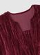 Burgundy Stretch Velvet Maternity Dress_5