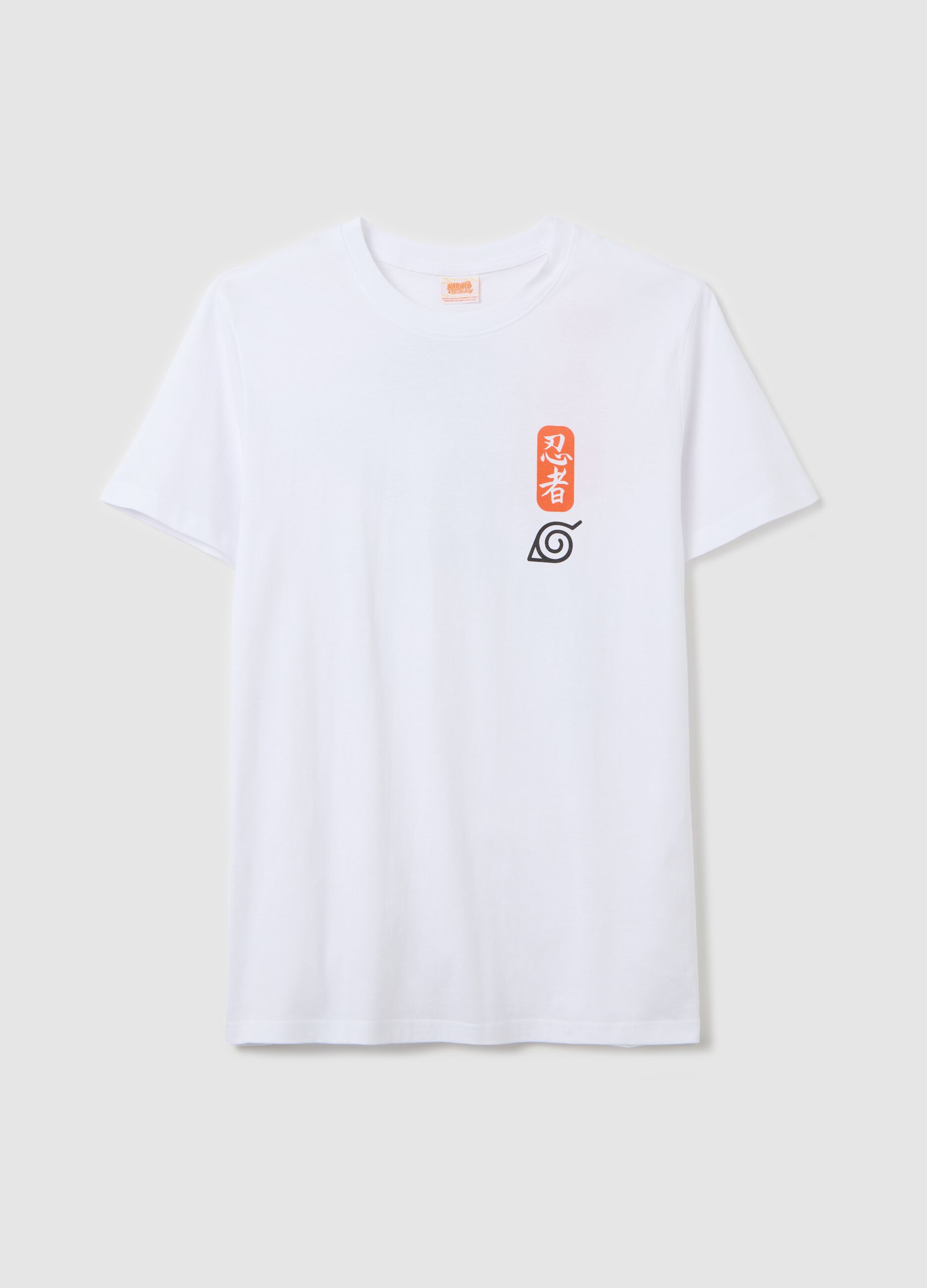 White T-shirt with Naruto print