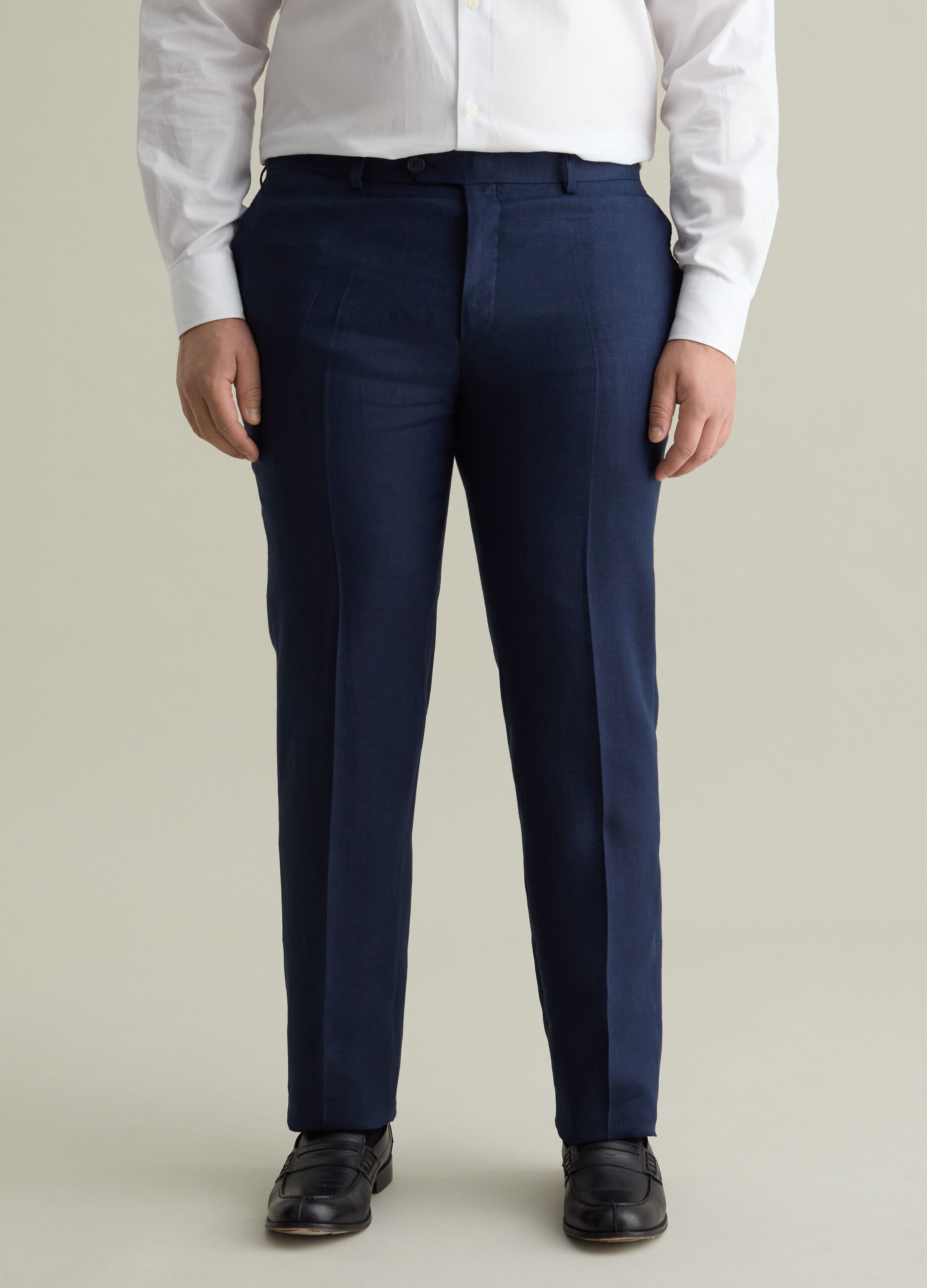 Oversized chino trousers in linen
