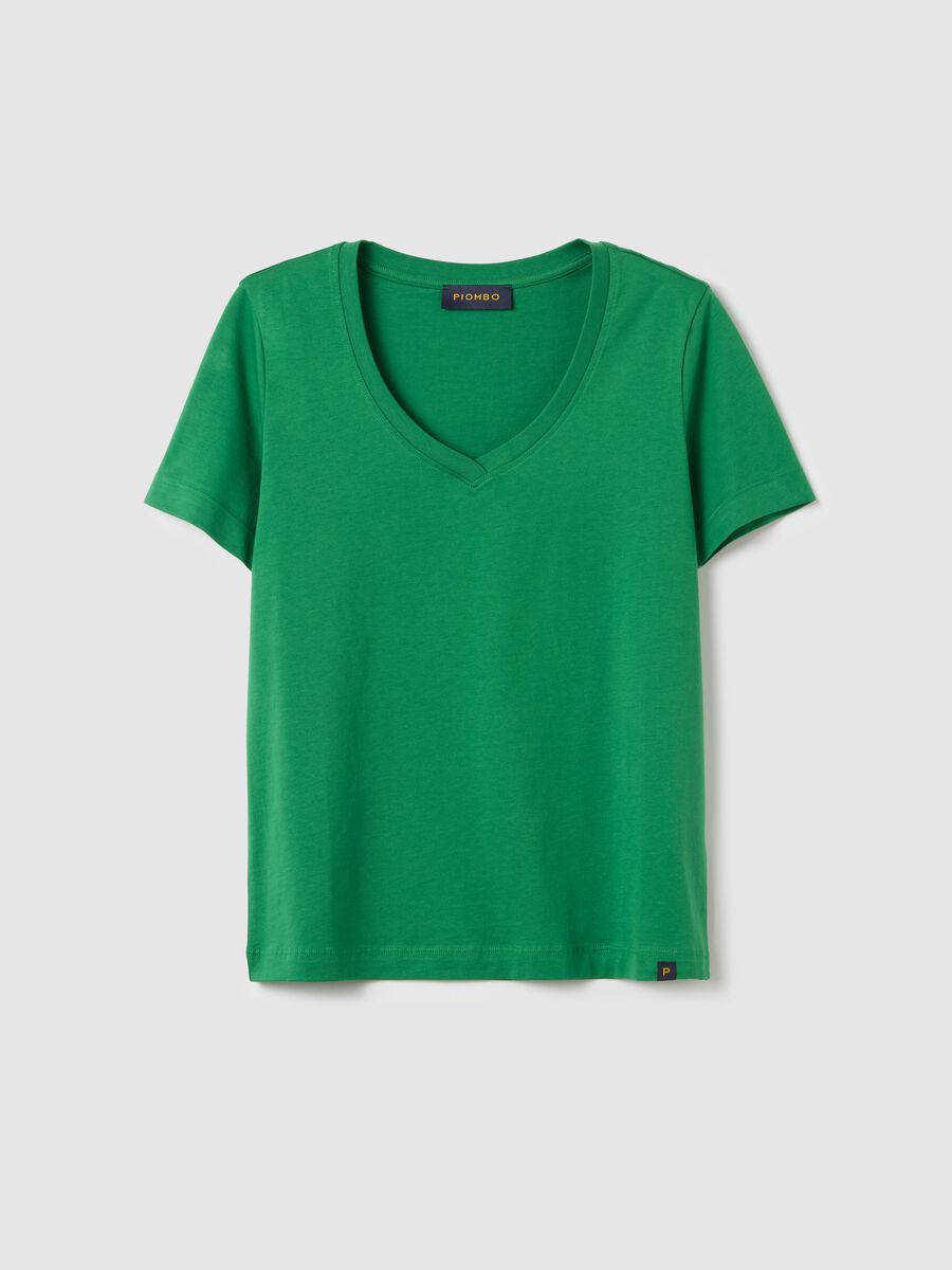 Cotton V-neck T-shirt_4
