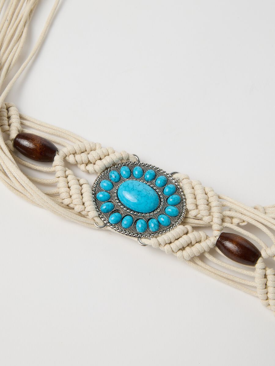 Boho belt with turquoise details_1
