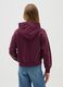 Girl's purple pure cotton hoodie regular fit_1