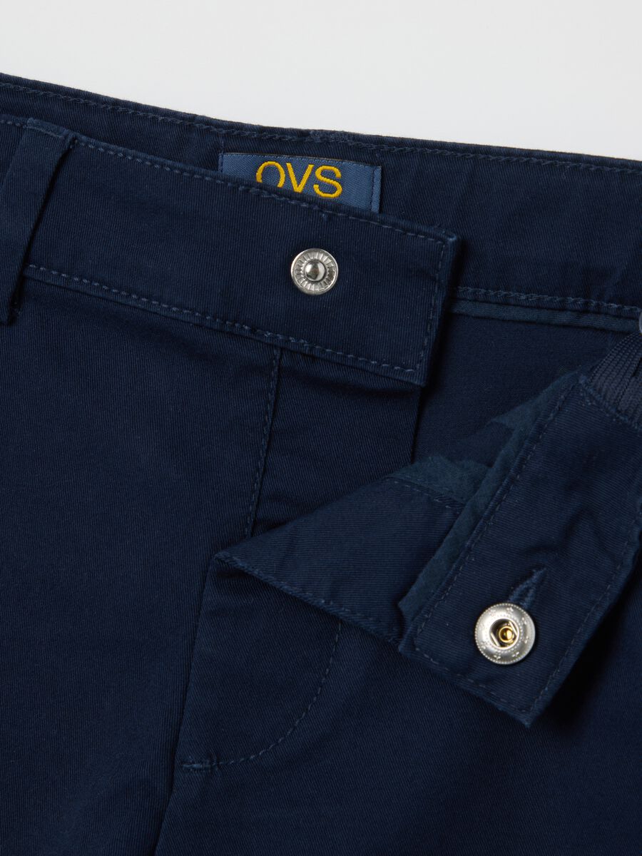 Blue Stretch Cotton Shorts for OVS Kids_3