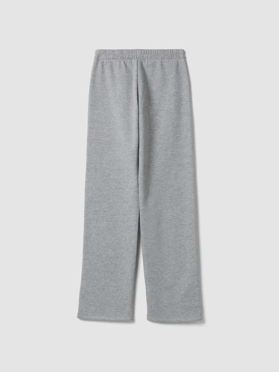 Grey cotton-blend joggers with elasticated waist, regular fit_2
