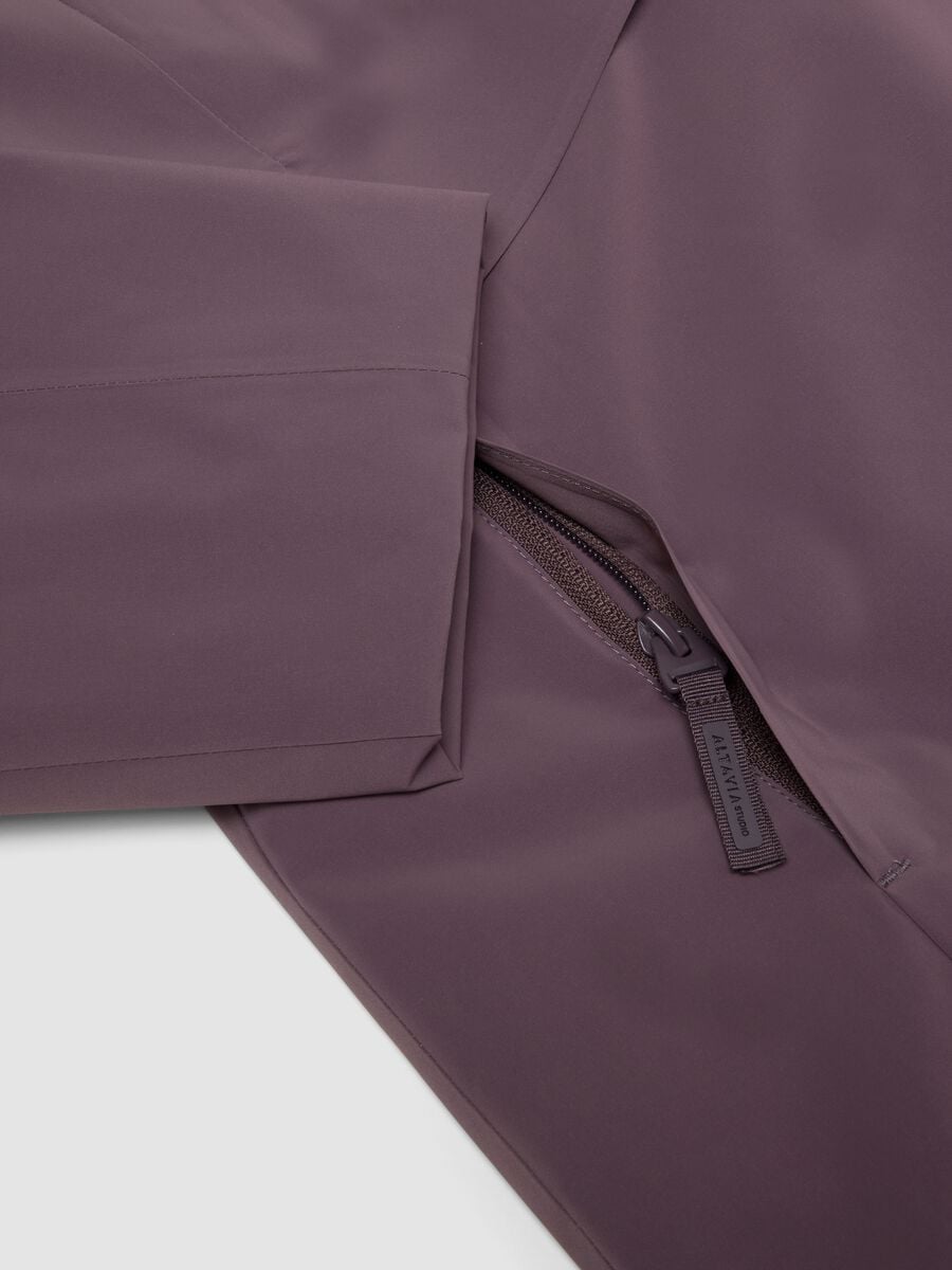 Parka viola imbottito idrorepellente e traspirante con cappuccio ALTAVIA STUDIO_10