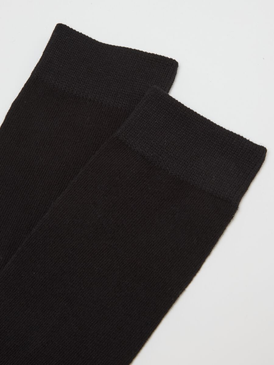 Multipack black midi socks in stretch cotton blend_1