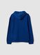 Blue pure cotton hoodie with print for boys_1