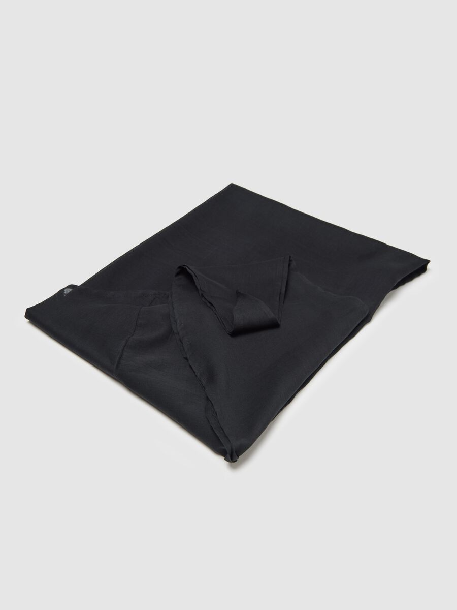 Women's black beach cover-up in 100% cotton with regular fit_5