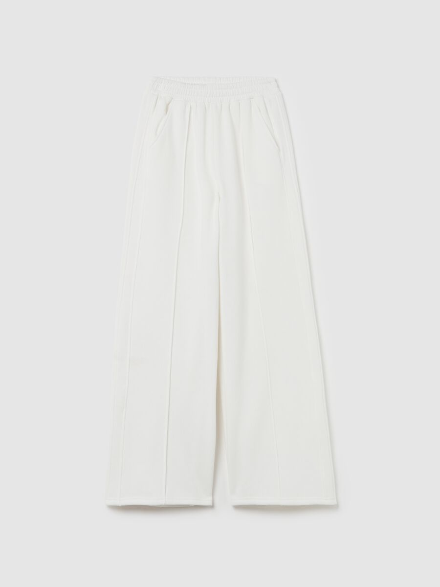 Wide-leg trousers in fleece_4