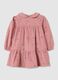Girls' pink regular fit pure cotton dress_1