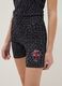 High-waisted black stretch cotton shorts_2