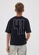 Black pure cotton short-sleeve T-shirt with Jeep slogan_1