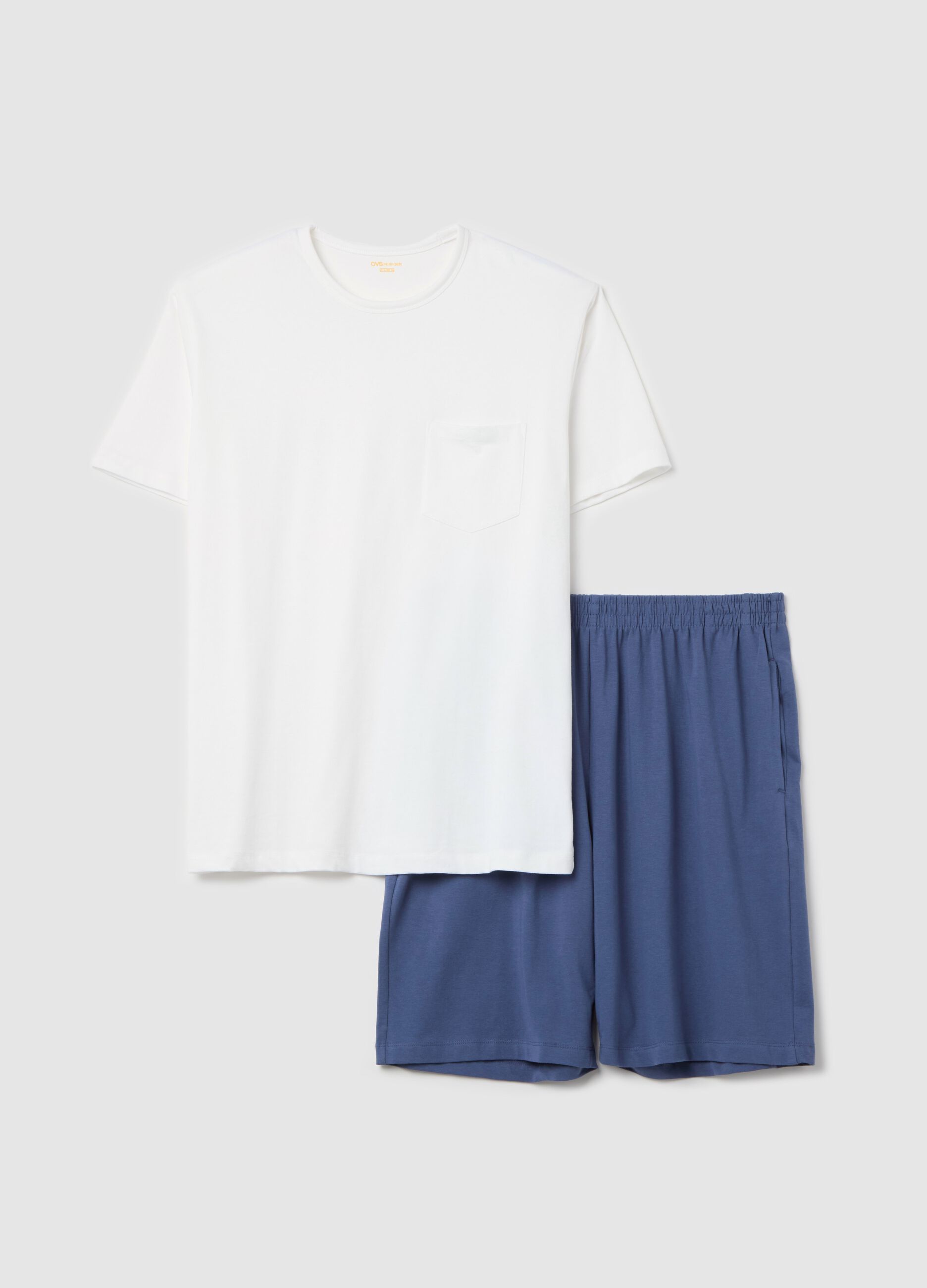 Short pyjamas with T-shirt with pocket