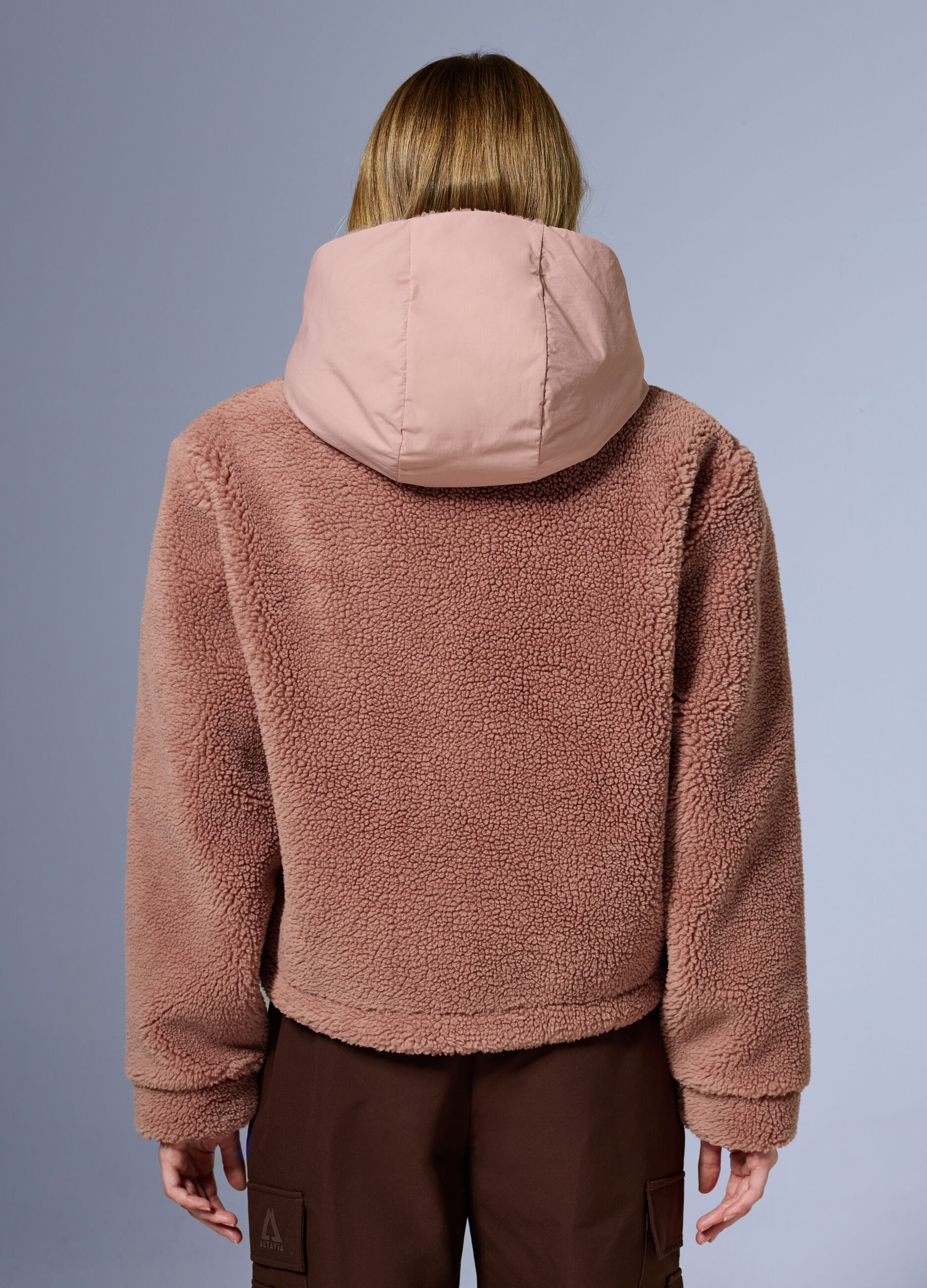 Full Zip Sherpa Jacket with Hood ALTAVIA WITH DEBORAH COMPAGNONI