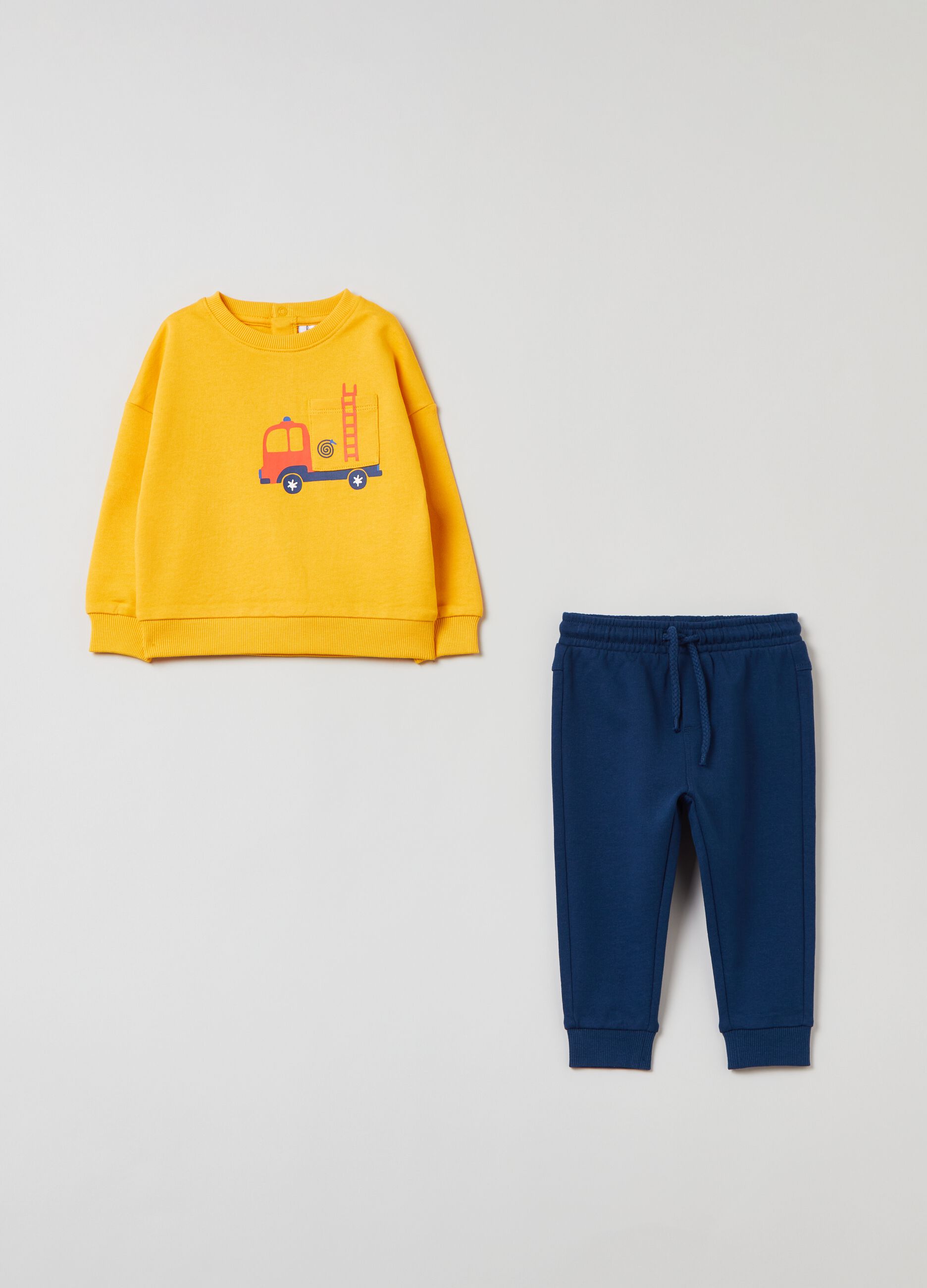 Jogging set in French Terry con stampa _0